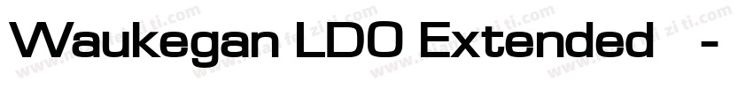 Waukegan LDO Extended 字体字体转换
